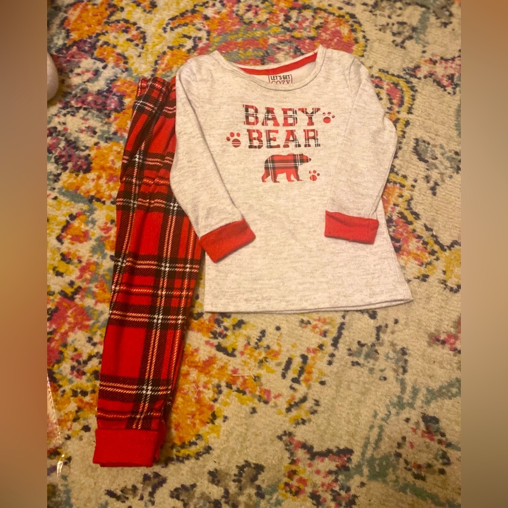 PHOTO OPP!! Unisex Baby Bear Pajamas 2piece Set sz 18 mos